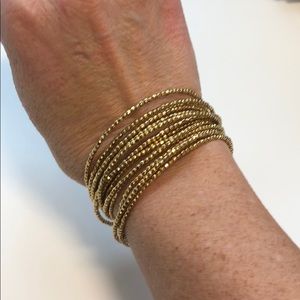 Stella & Dot Jewelry - Stella & Dot gold bead ‘slinky’ wrap bracelet Stella & Dot Jewelry - Stella & Dot gold bead ‘slinky’ wrap bracelet